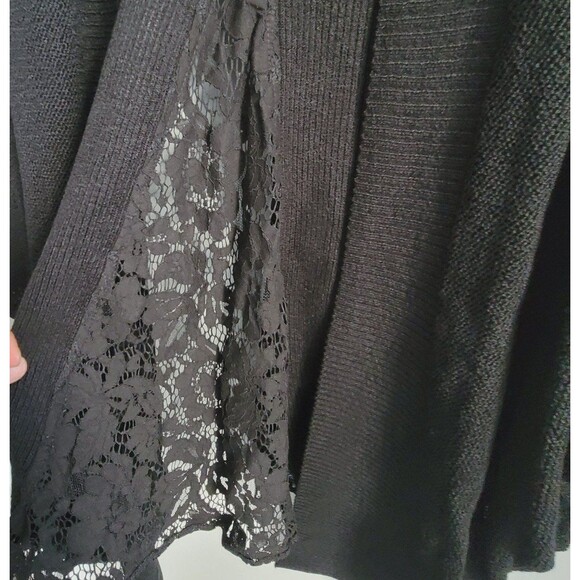 Chico's womens lace open cardigan sweater Black size 3 - Picture 4 of 12